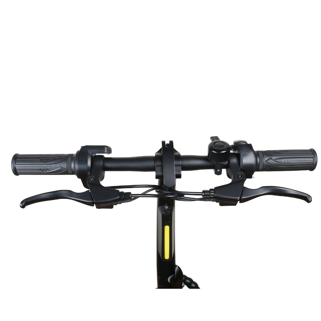 vooraanzicht van het stuur van de Windgoo B20 e-bike