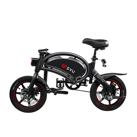 Image of De opvouwbare DYU D3+ e-bike voor eenvoudig opbergen en vervoeren.